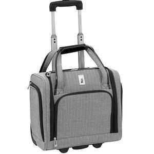 LONDON FOG Newcastle Softside Under-Seater Bag in Black White Herringbone